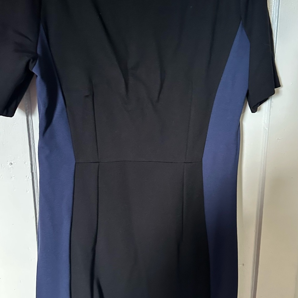 Tommy Hilfiger Black and Blue Long Sleeve Dress